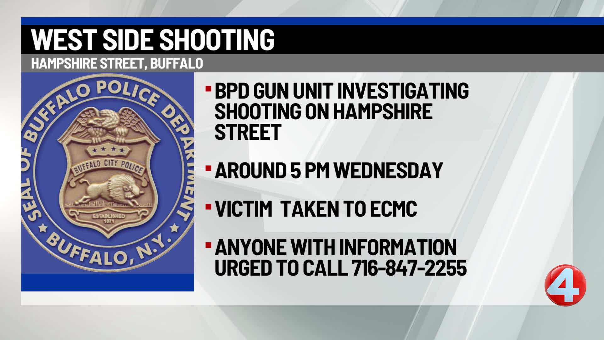 Buffalo Police investigating shooting on Hampshire Street – News 4 Buffalo