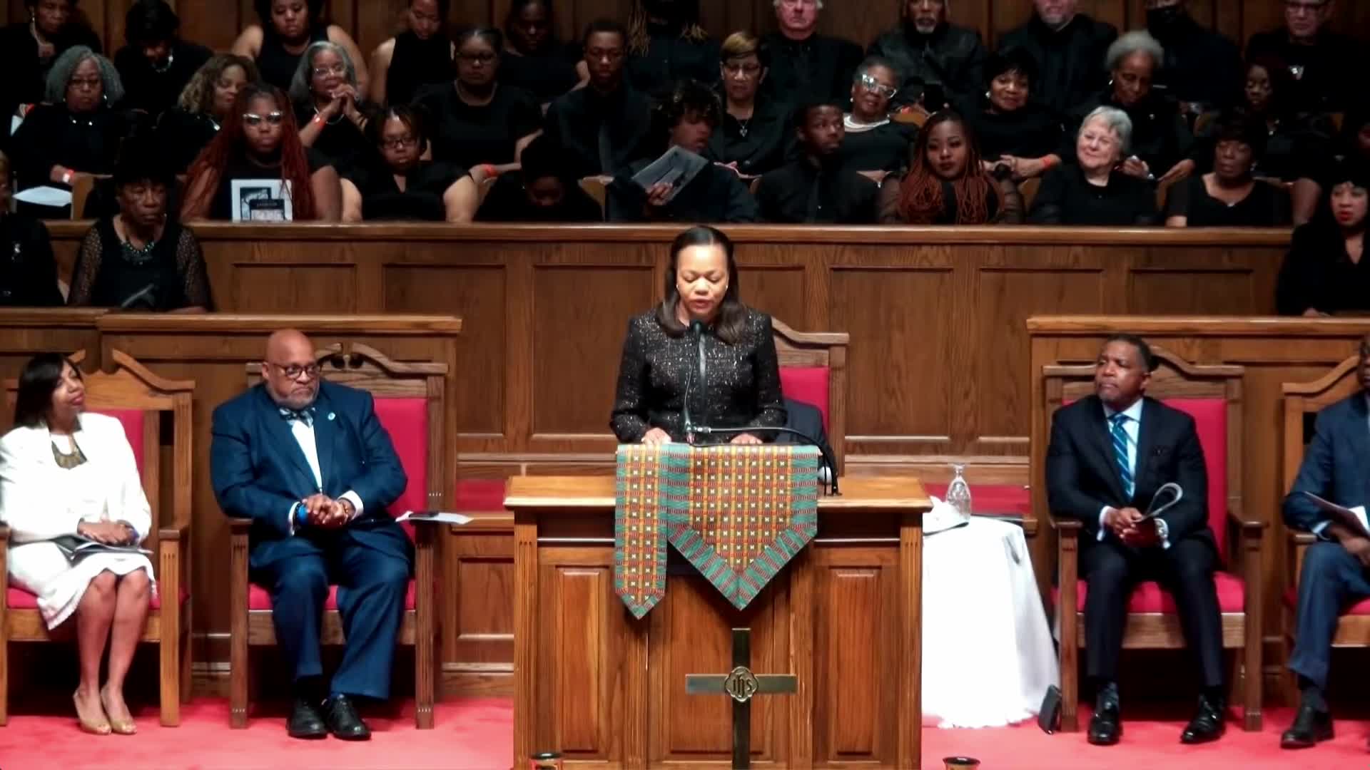 Assistant Attorney General Kristen Clarke speaks at 16th Street Baptist ...