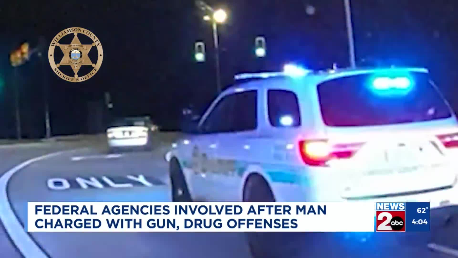 Man arrested after Williamson County chase charged with gun, drug ...