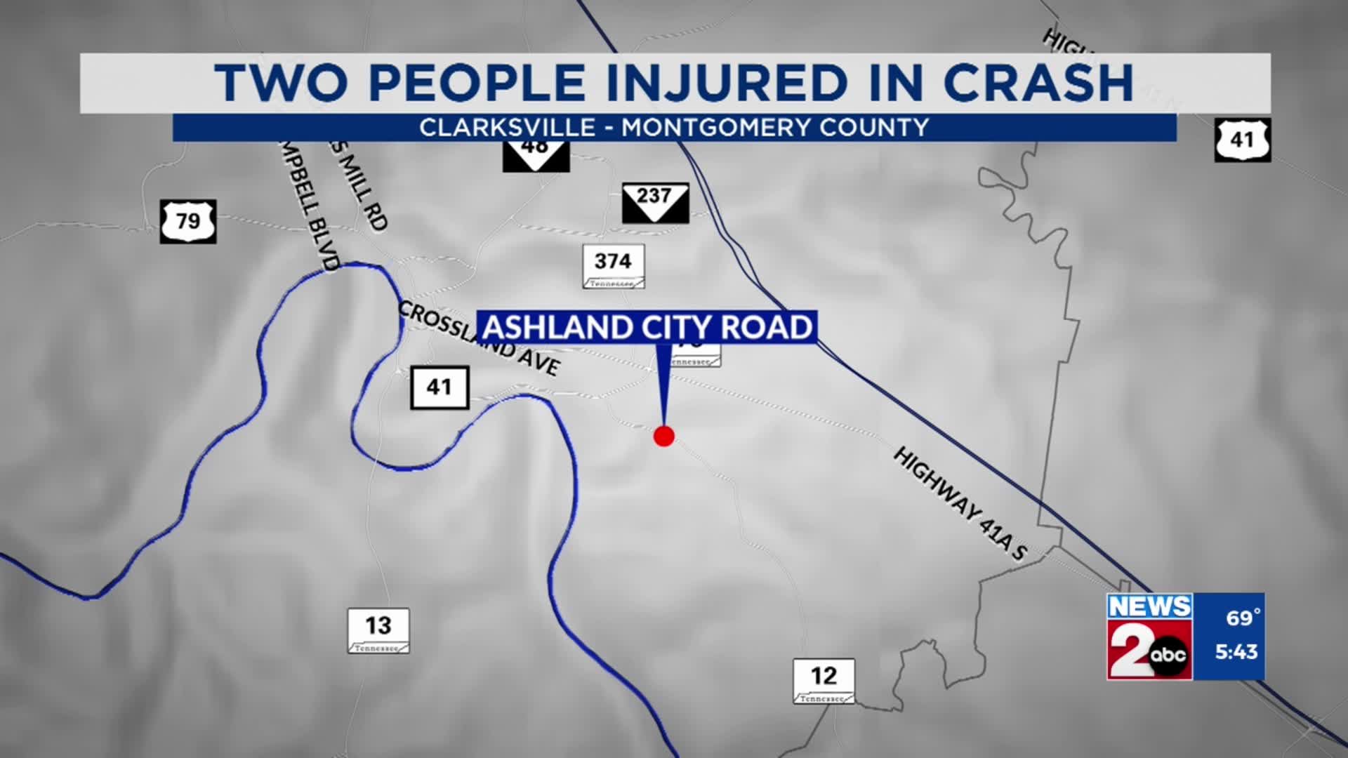 2 injured in crash on Ashland City Road in Clarksville – WKRN News 2