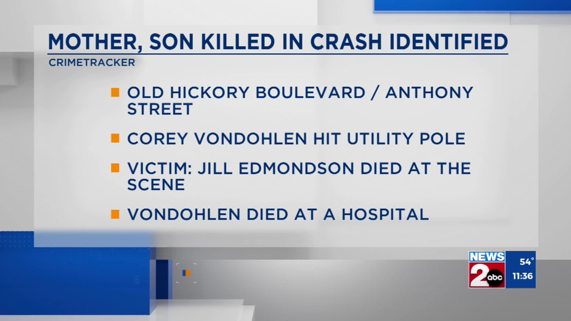 Mother, son killed in crash on Old Hickory Boulevard – WKRN News 2
