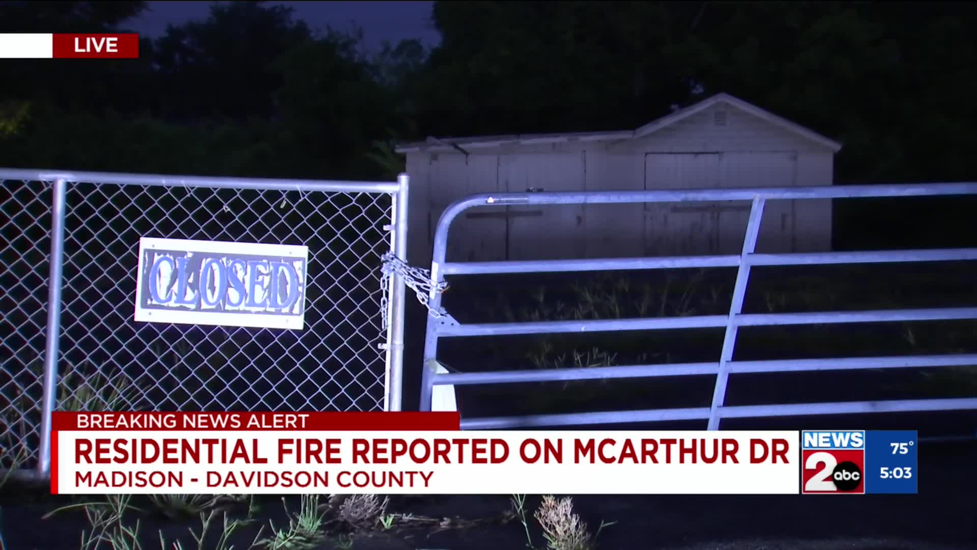Abandoned house catches fire in Madison – WKRN News 2