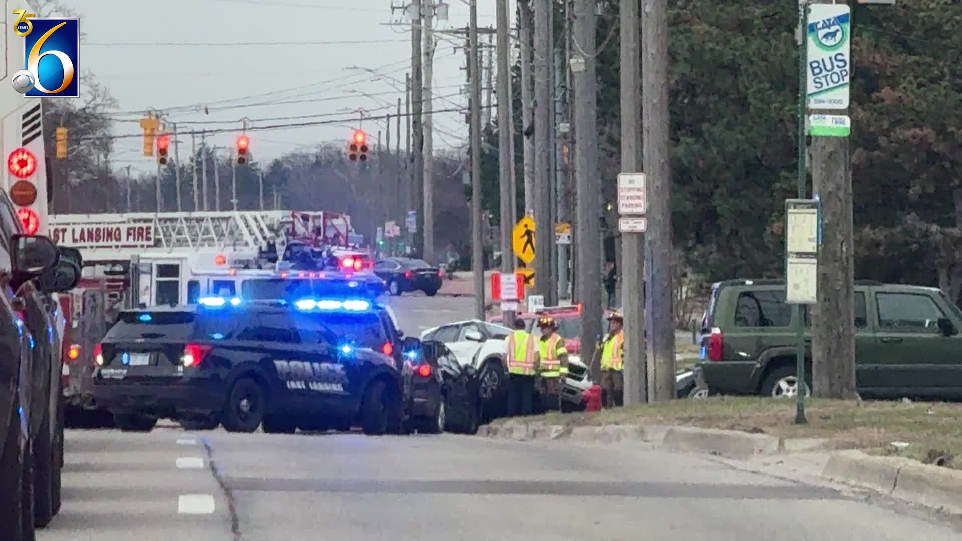 East Lansing police respond to crash on Grand River Ave. – WLNS 6 News