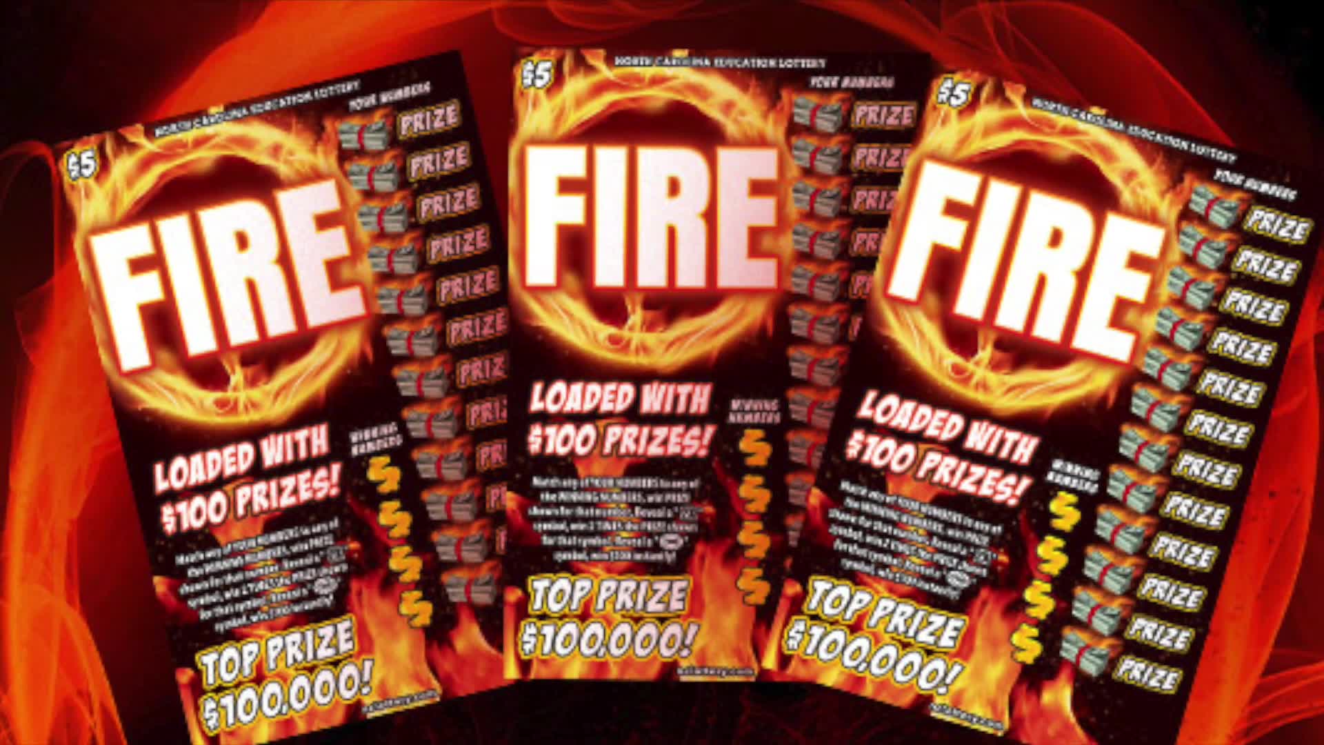 Fayetteville woman plays with ‘Fire,’ wins 100,000 in lottery