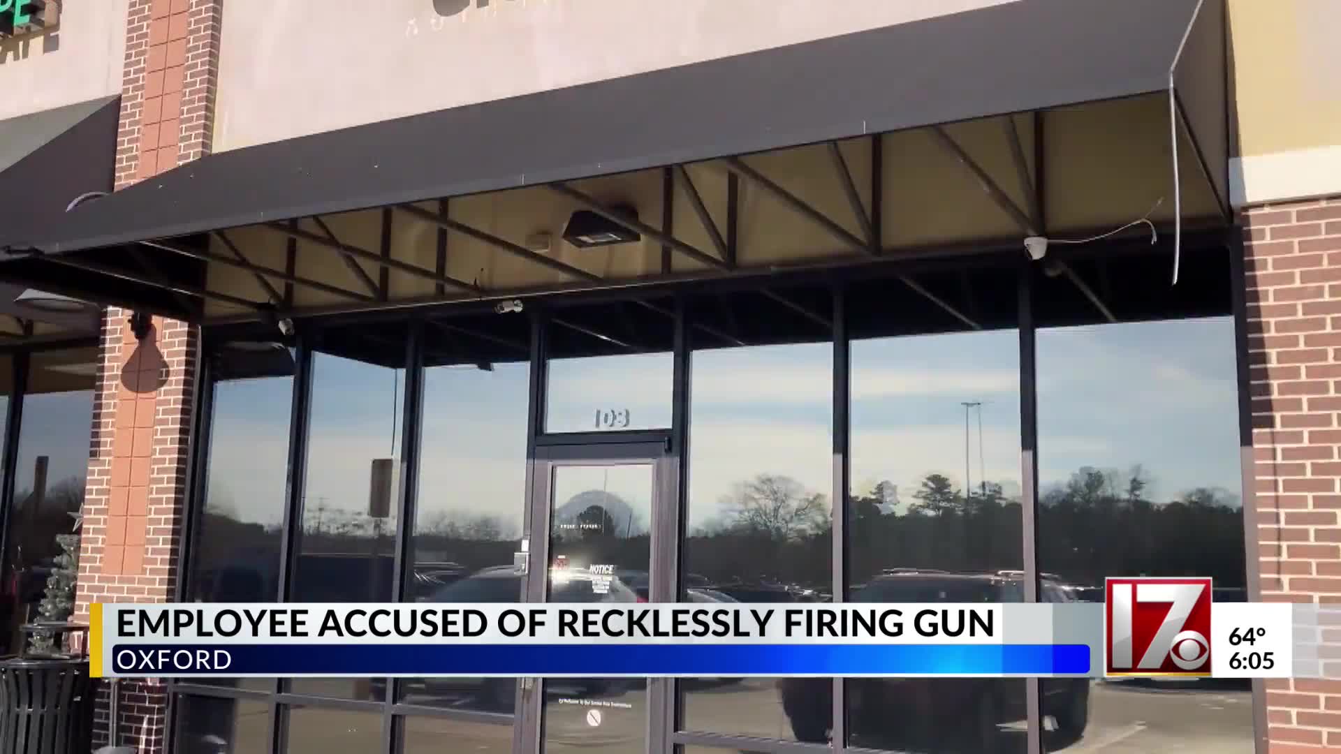 Oxford store employee accused of recklessly firing gun – CBS17.com