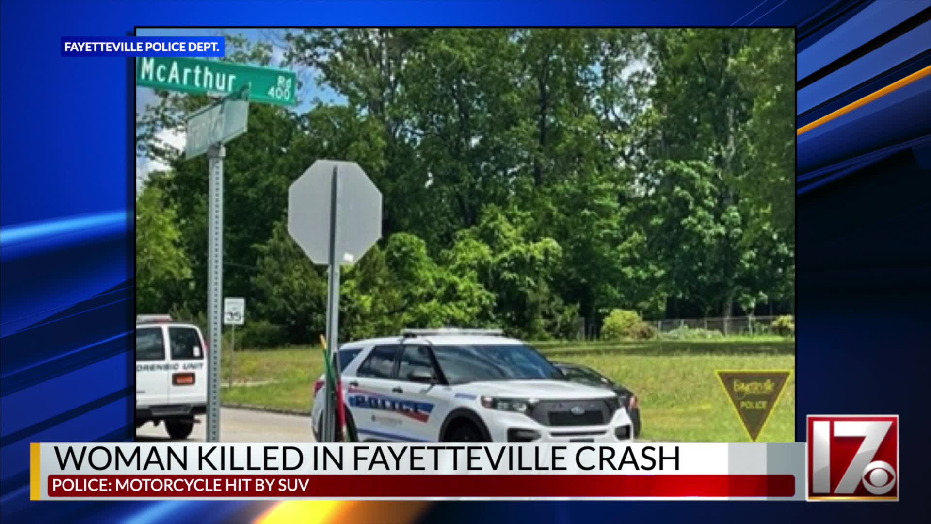 Woman killed in Fayetteville after police say SUV strikes motorcycle ...