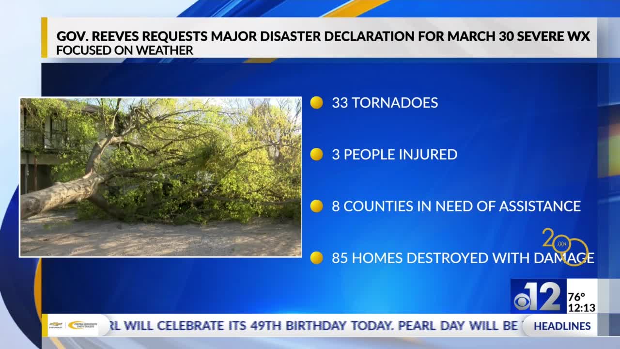 Mississippi governor requests Major Disaster Declaration for March 30 ...