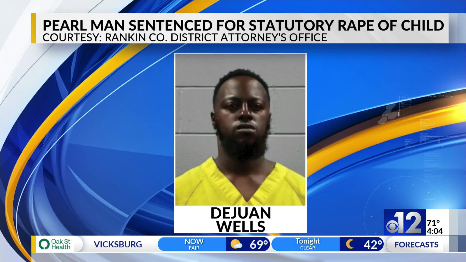 Pearl man sentenced for statutory rape of child – WJTV