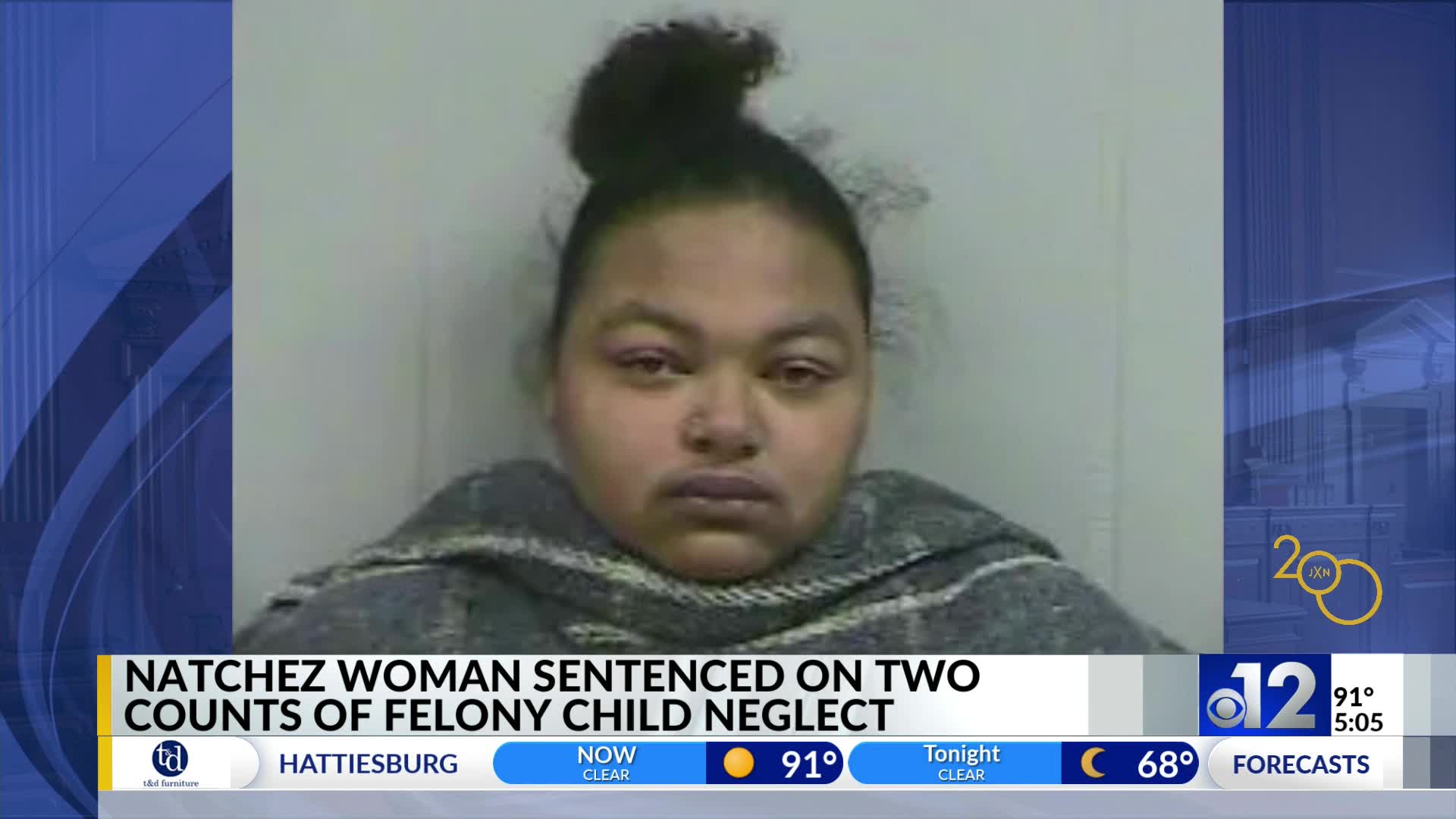 Natchez woman sentenced on two counts of felony child neglect – WJTV