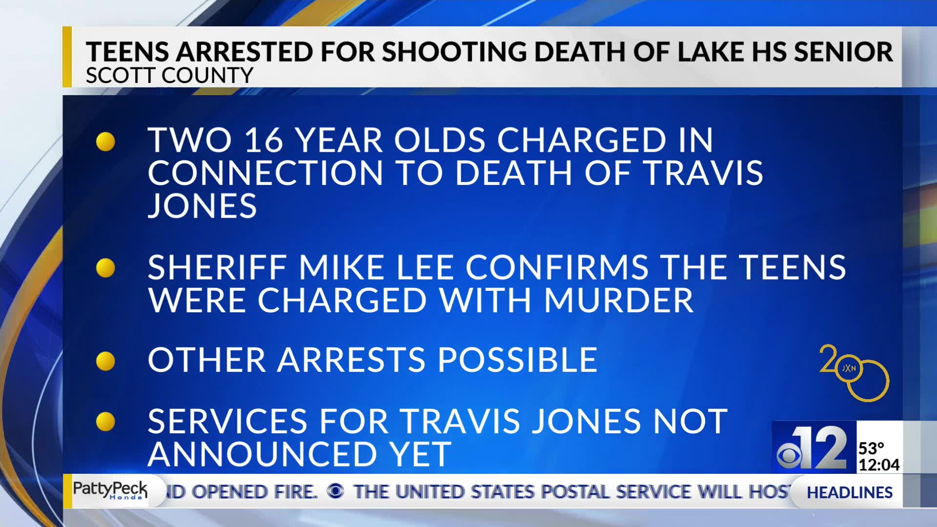 Two teens arrested for shooting death of Lake High School senior – WJTV