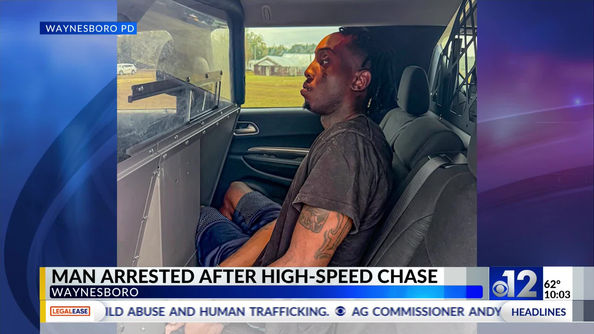 Waynesboro police arrest man after high-speed chase – WJTV