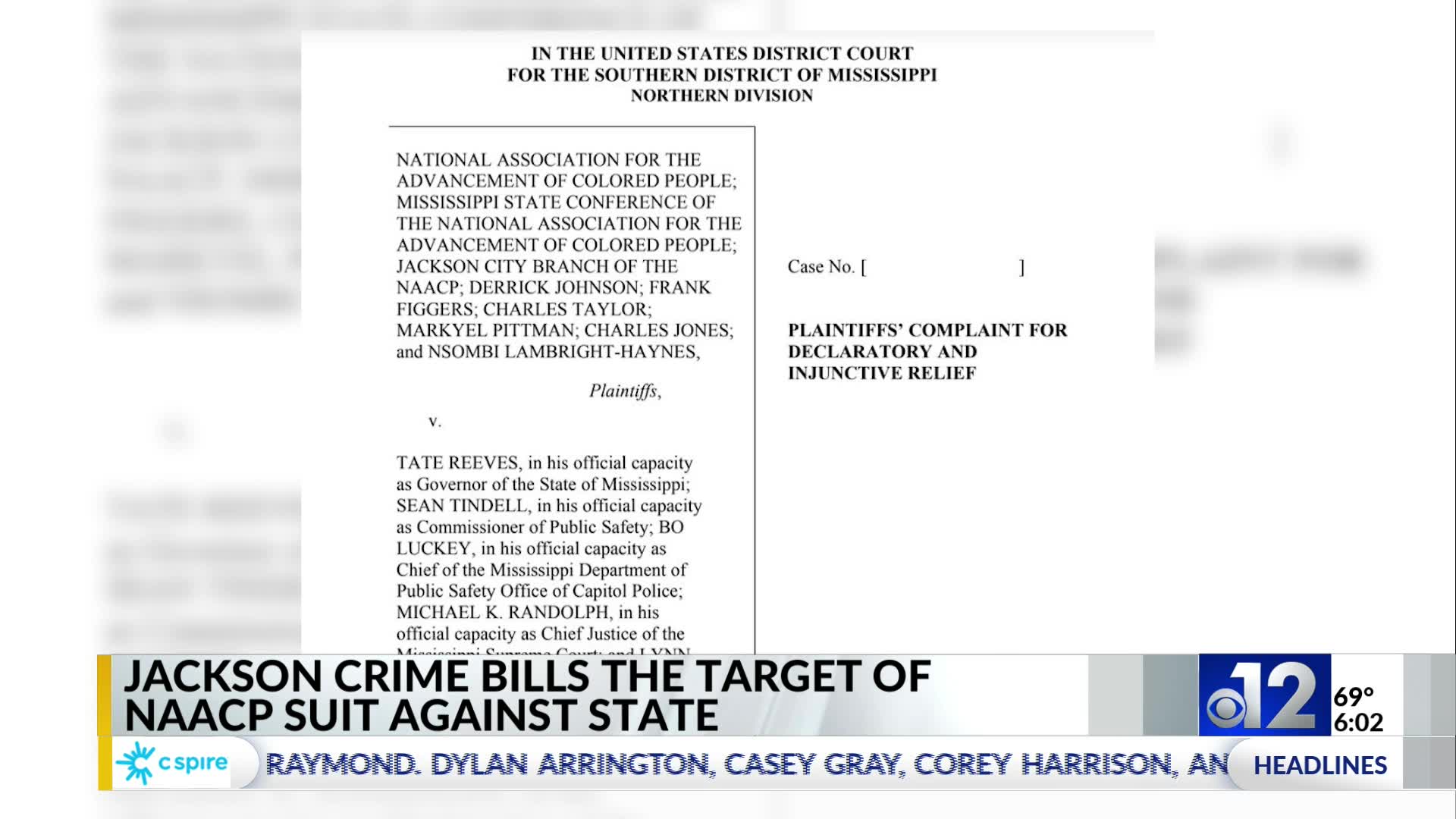 NAACP files lawsuit after Mississippi governor signs House Bill 1020 WJTV