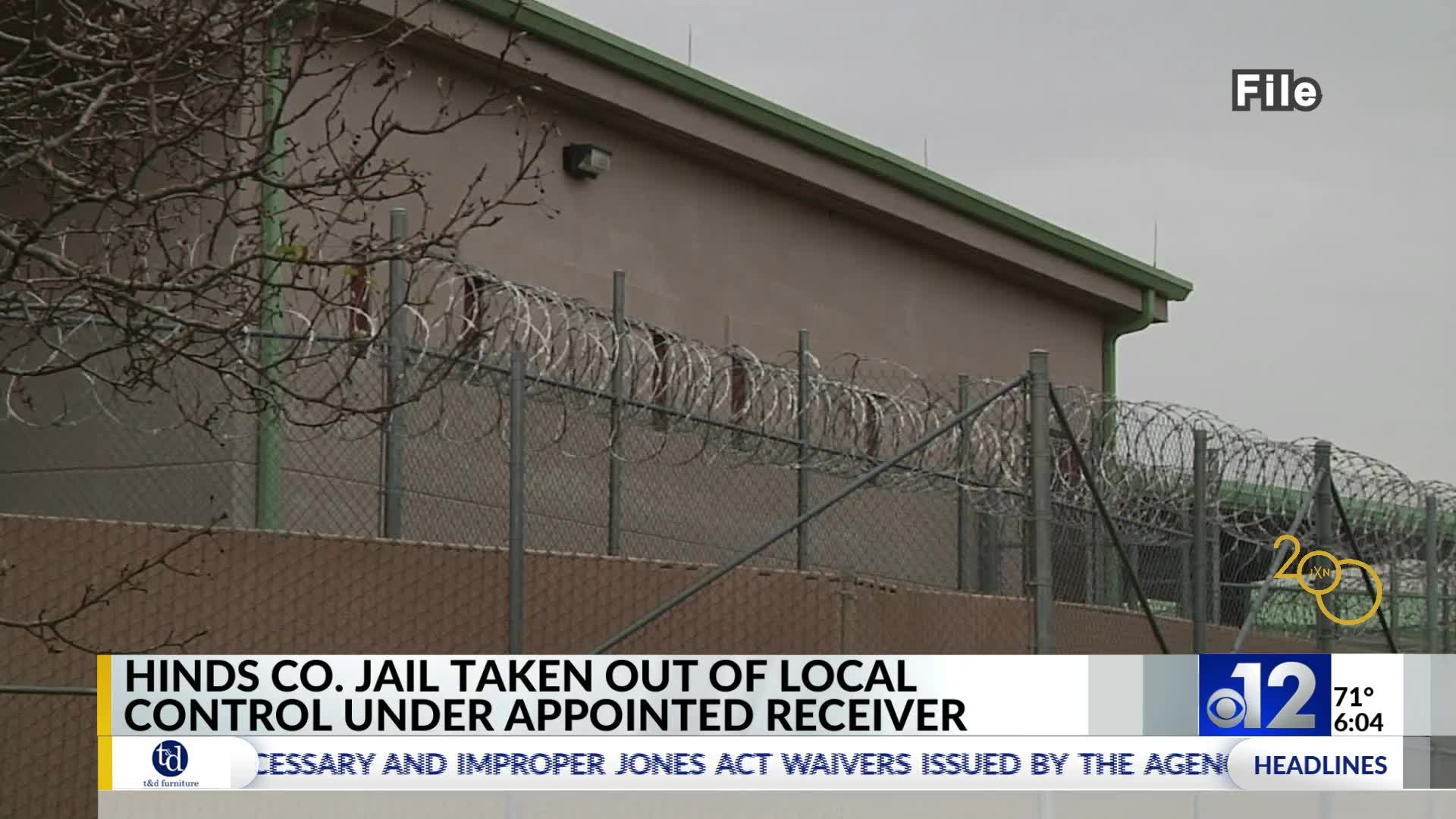 Hinds County Jail taken out of local control under appointed receiver