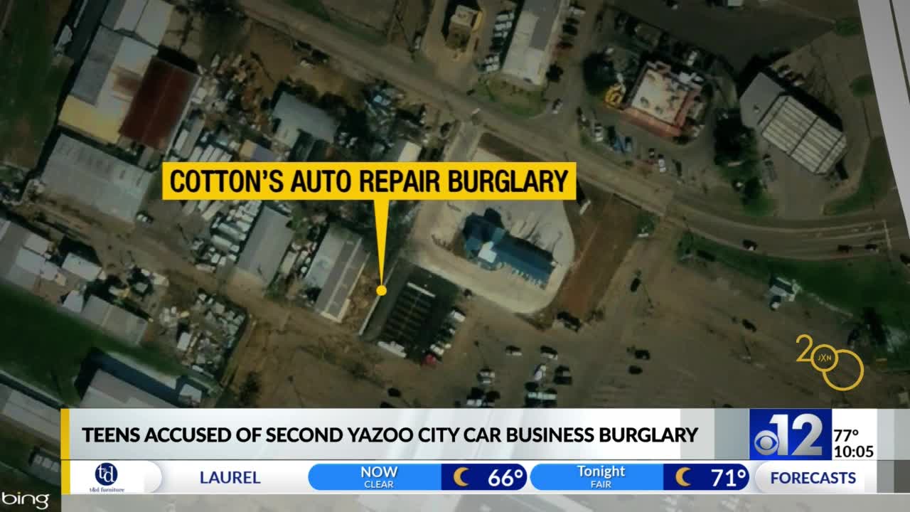 Teens accused of second Yazoo City car business burglary WJTV