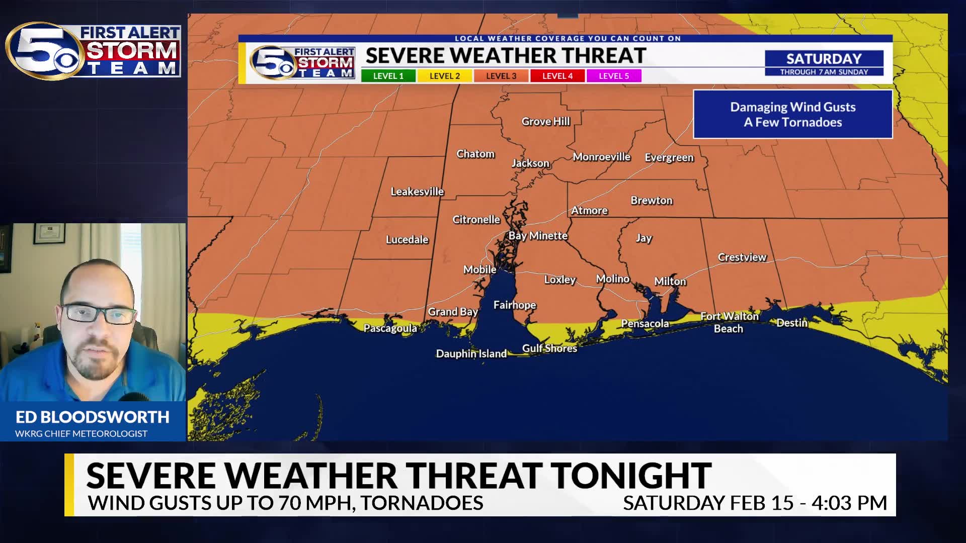 Saturday Afternoon Severe Weather Update – WKRG News 5