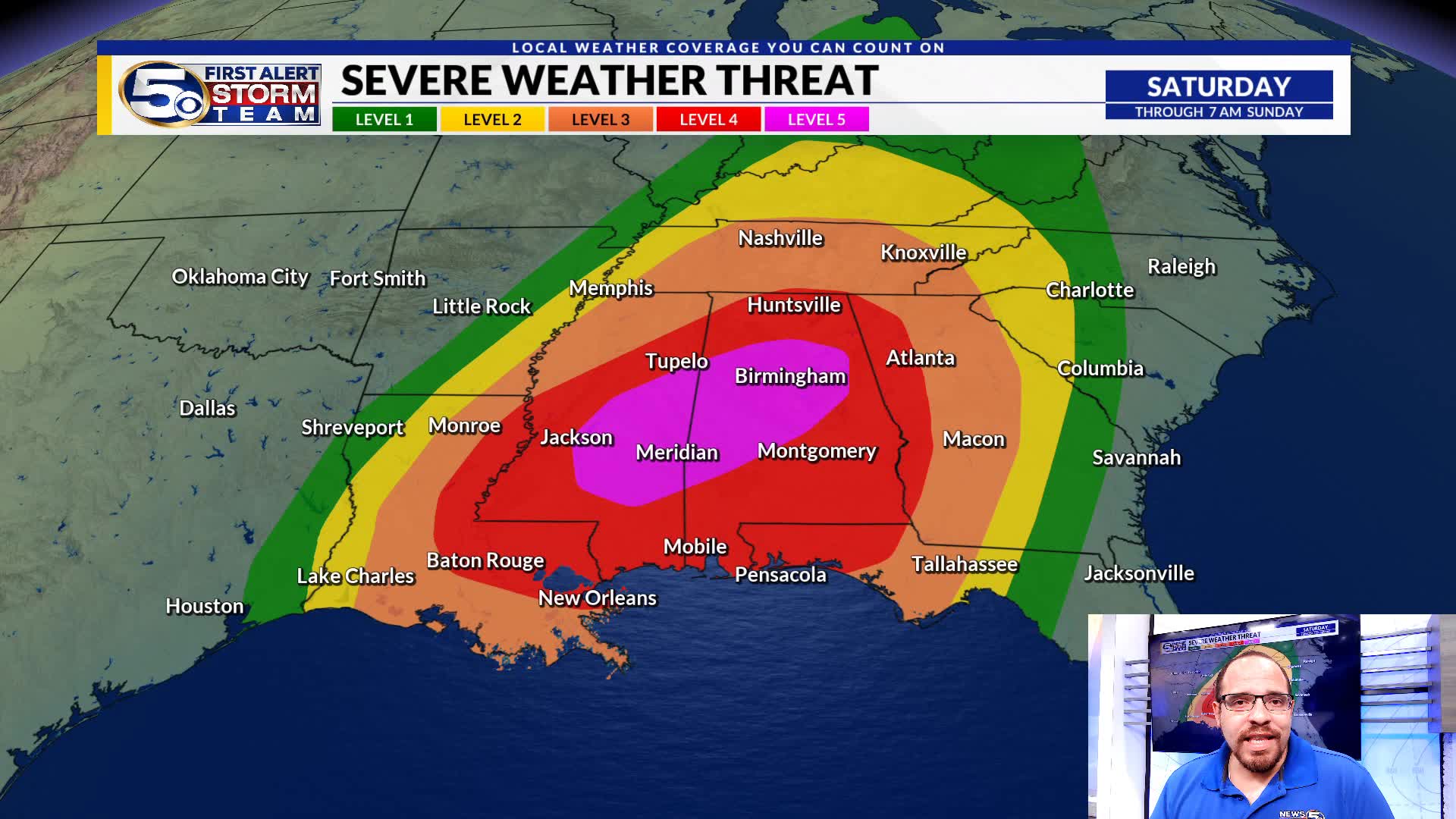High Risk for Severe Weather Saturday over the Southeast – WKRG News 5