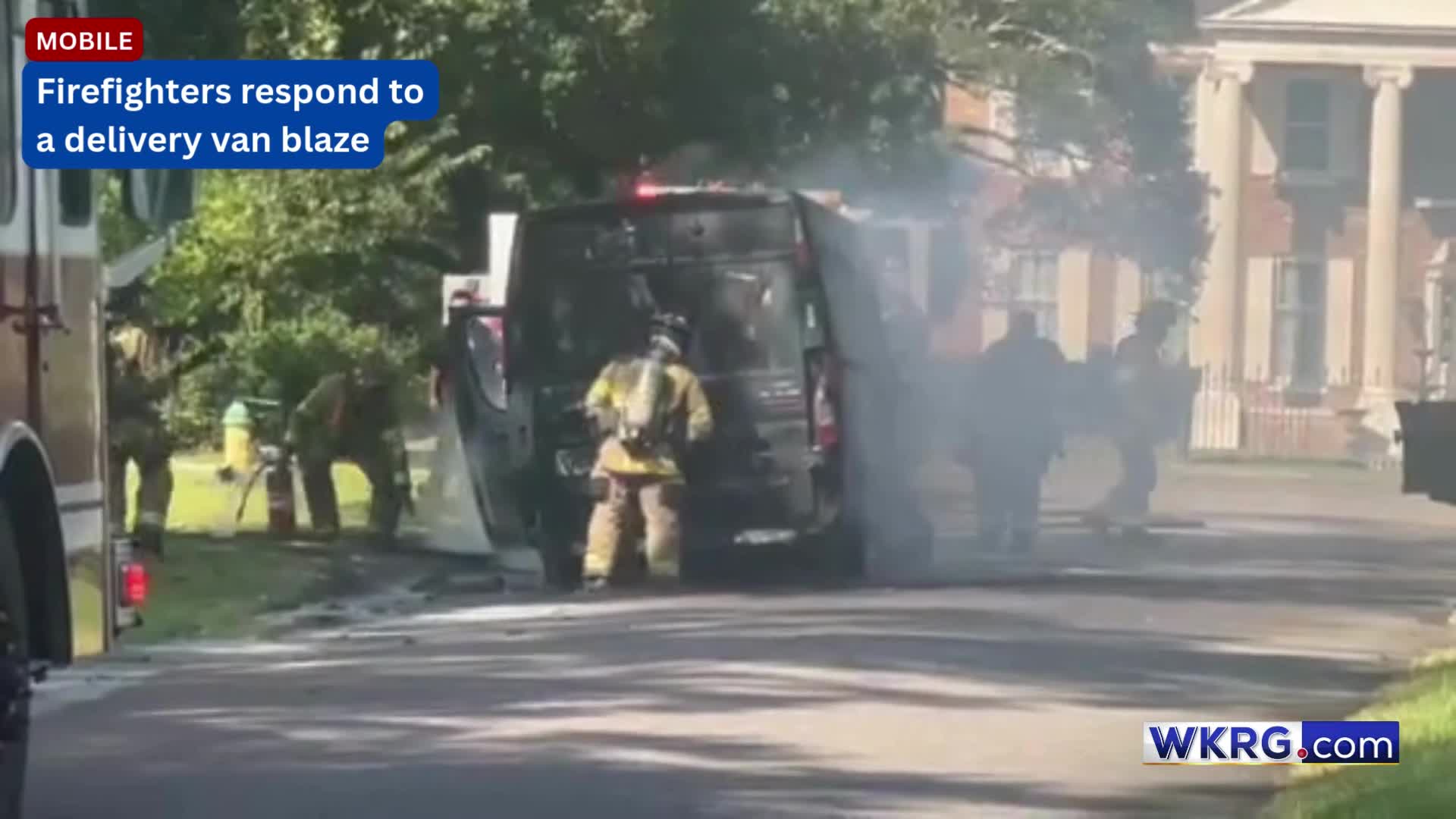 Delivery van catches fire in Mobile – WKRG News 5