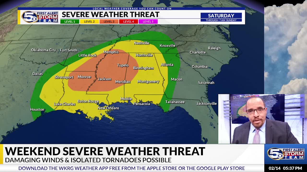 Severe Storms Expected Late Saturday Night – WKRG News 5
