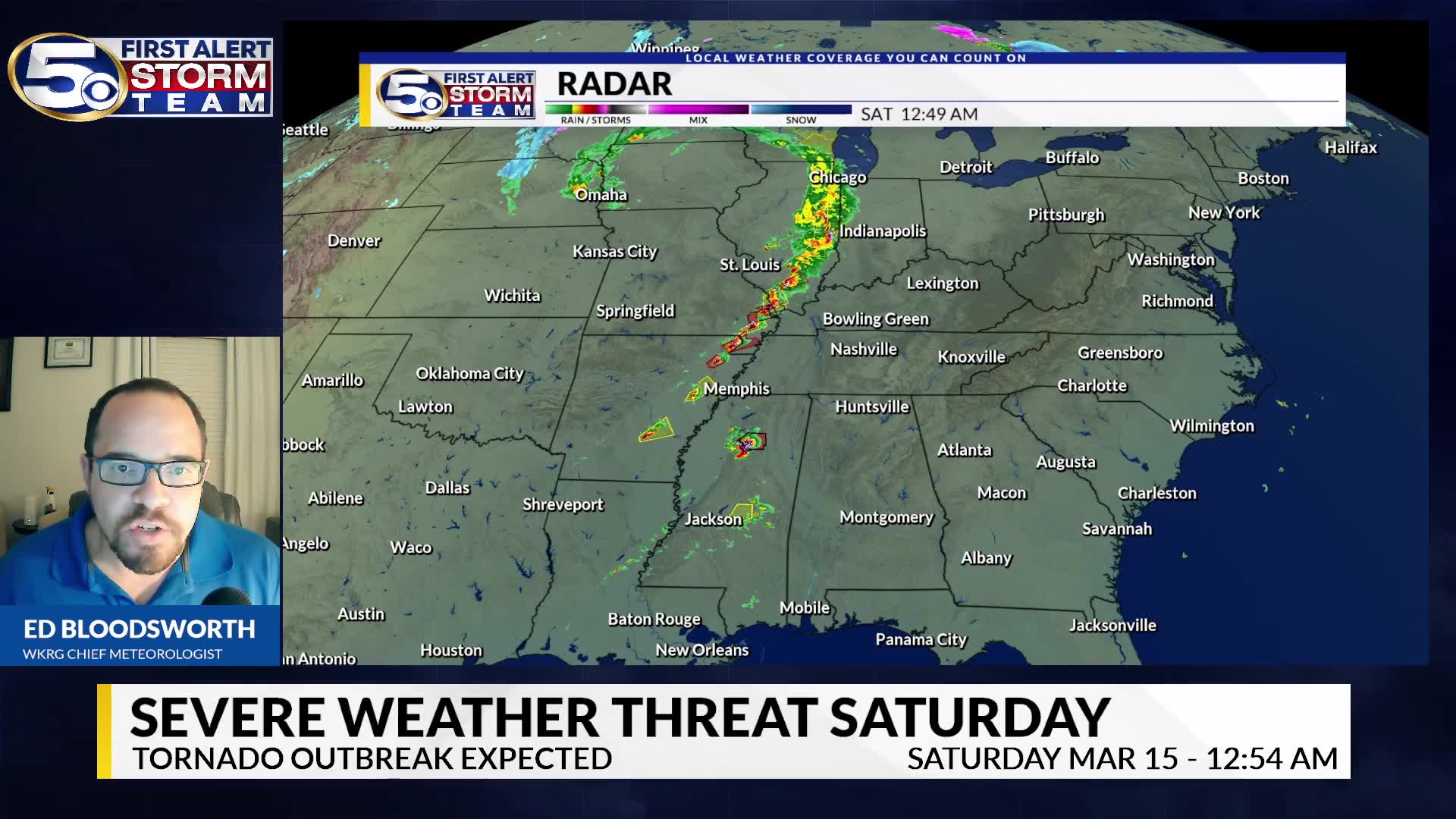 Severe Weather Update | 12:30 AM SAT – WKRG News 5