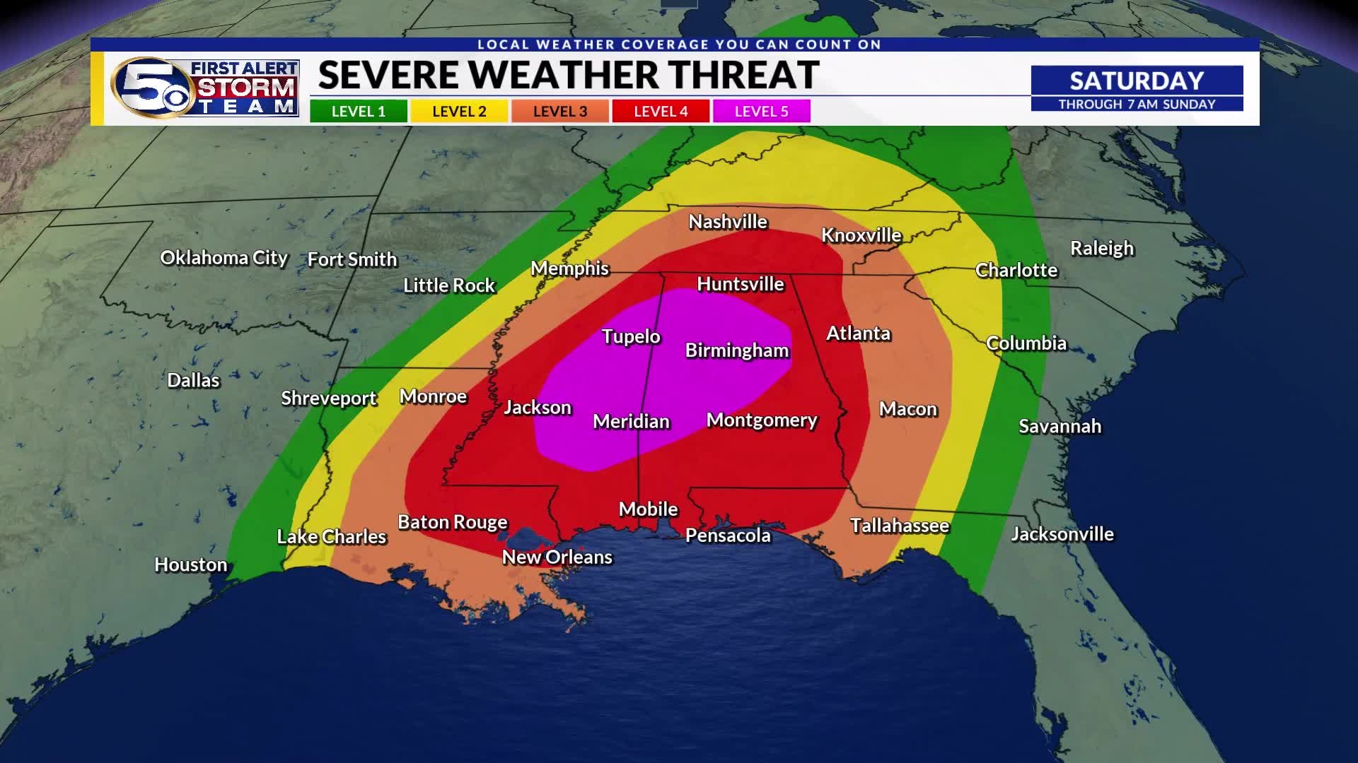Severe Weather Update | 11 AM SAT – WKRG News 5