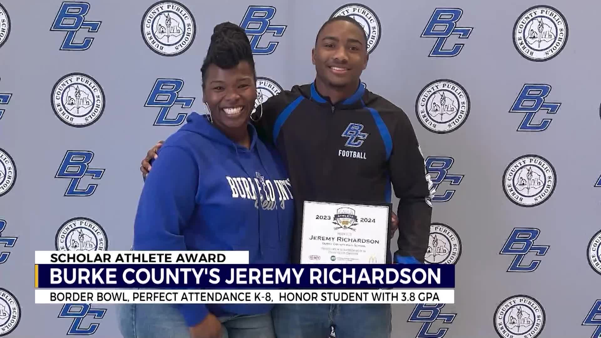 Burke County's Jeremy Richardson named Scholar Athlete of the Week