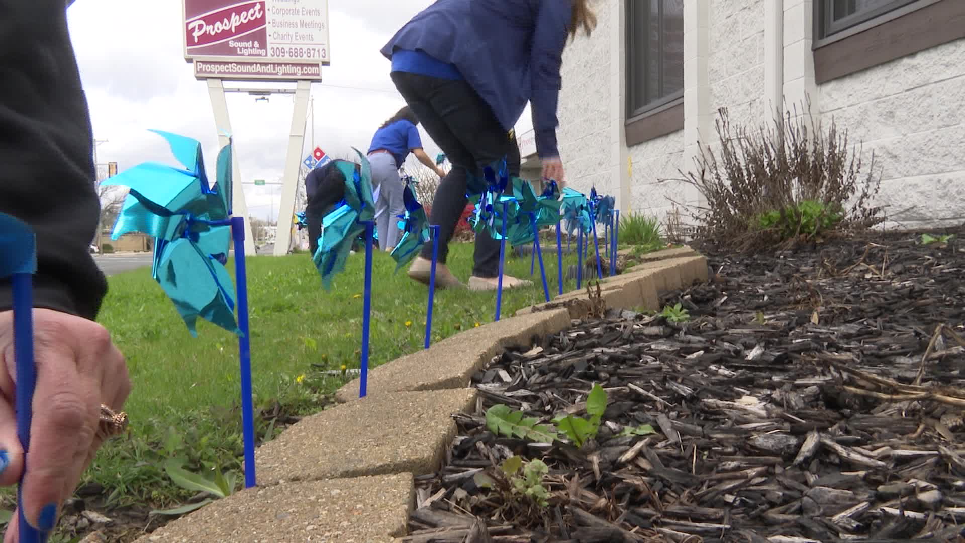 Organization Plants Blue Pinwheels To Draw Awareness To Child Abuse