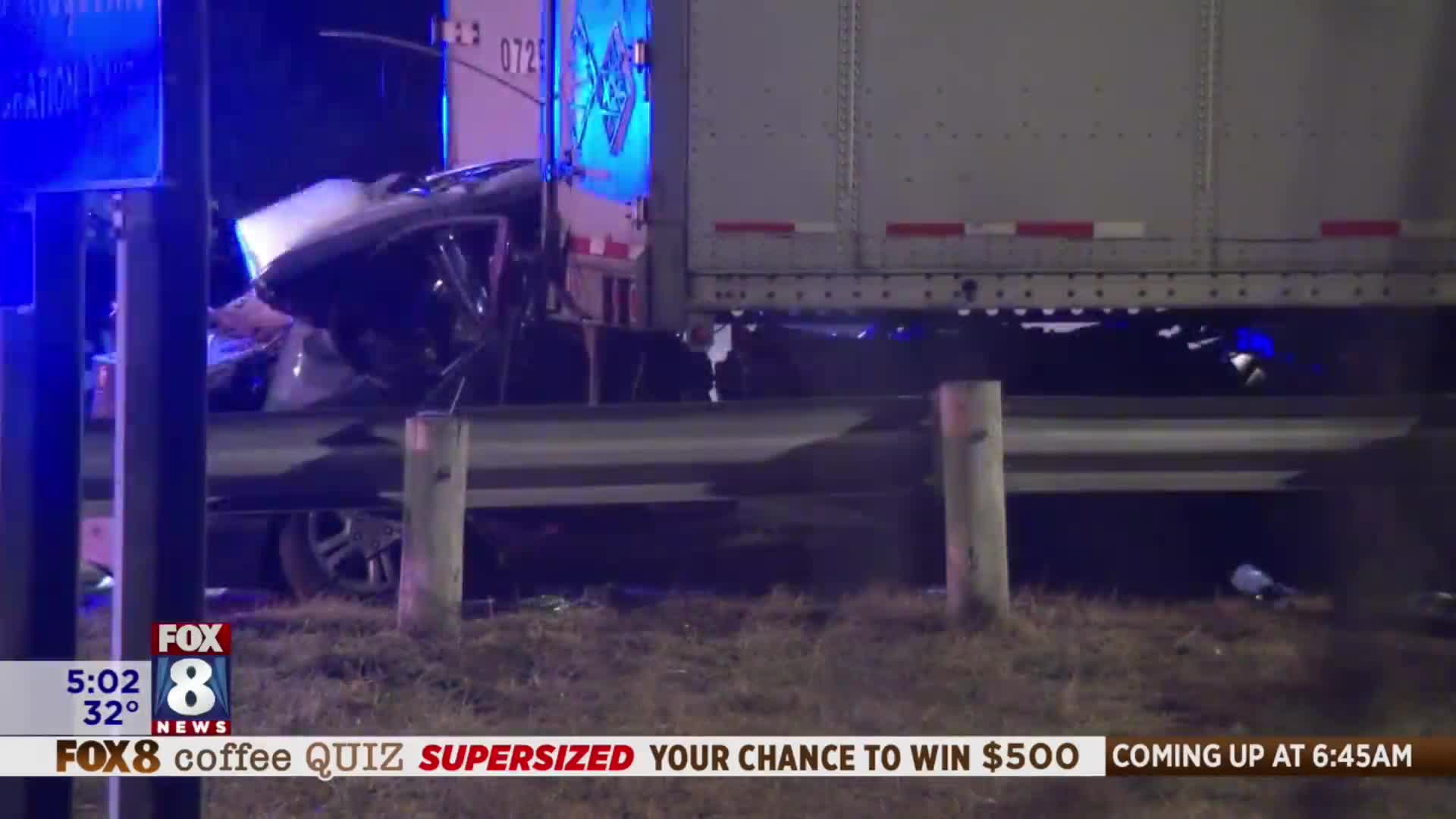Overnight crash on I-480 – Fox 8 Cleveland WJW