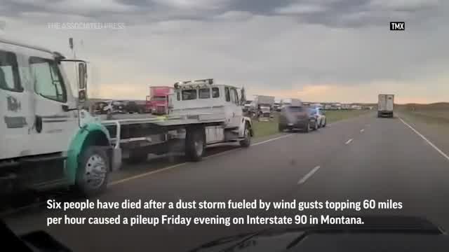 6 people die after storm causes Montana highway pileup (Credit: AP ...