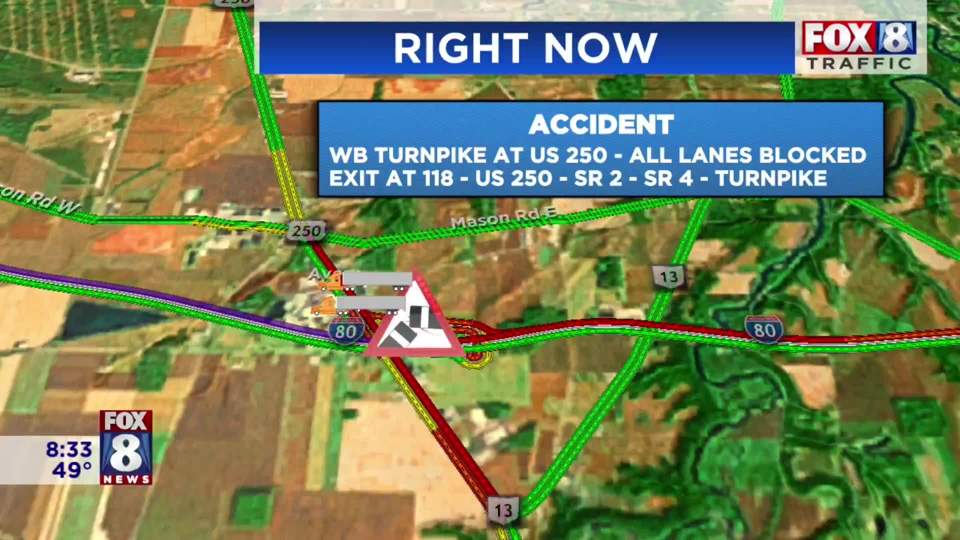 Crash causes coffee to spill on turnpike – Fox 8 Cleveland WJW
