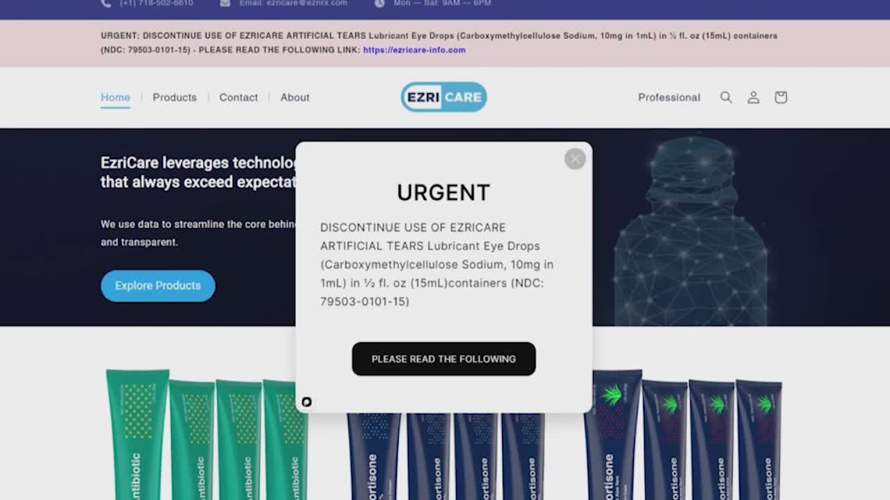 CDC warns not to use eye drop brand as it investigates death