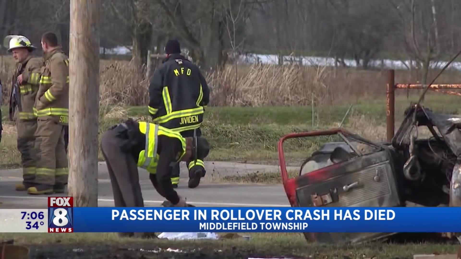 Passenger in rollover crash has died – Fox 8 Cleveland WJW