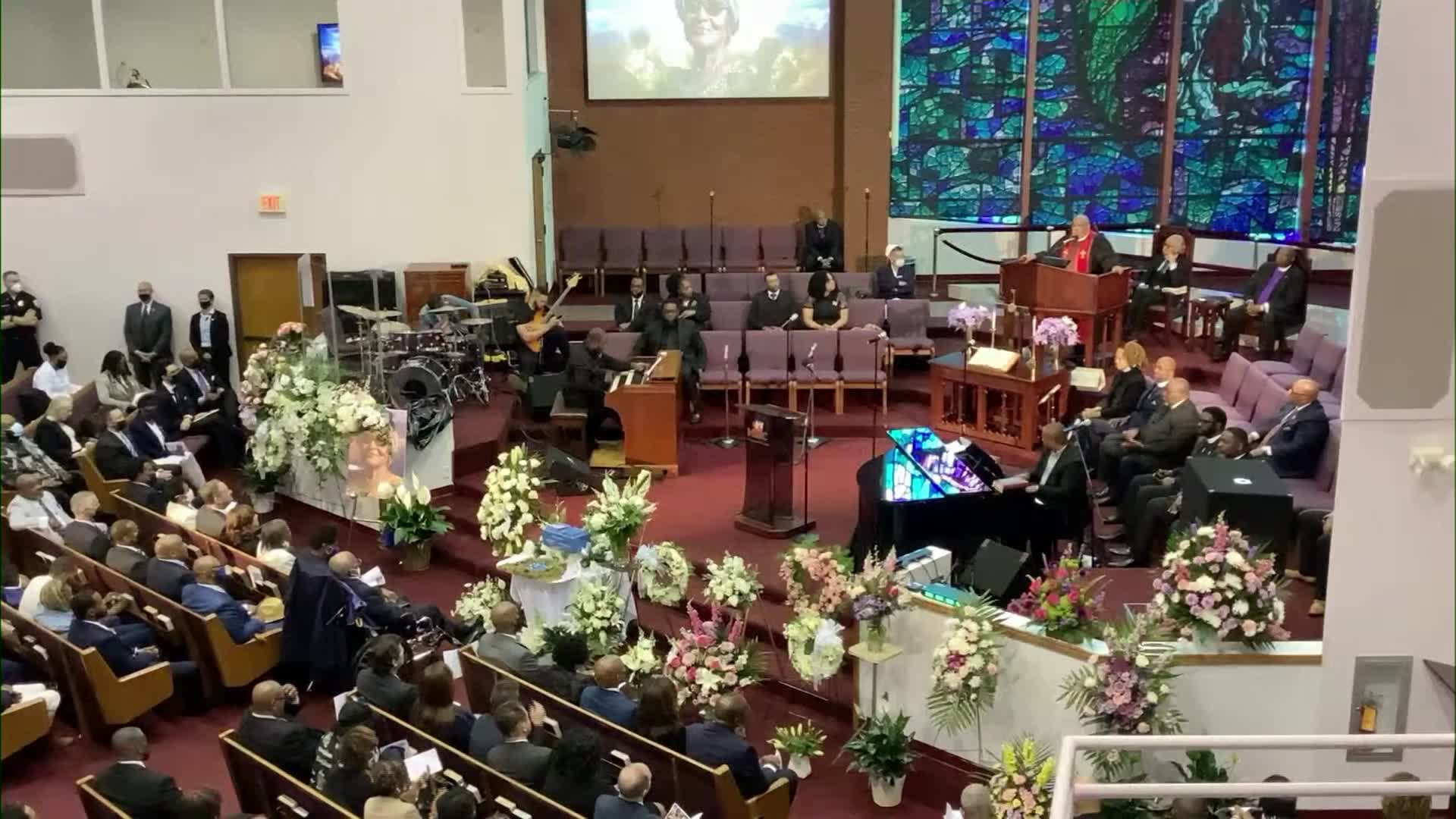 Kamala Harris visits Buffalo for funeral (Video courtesy AP via Alan R