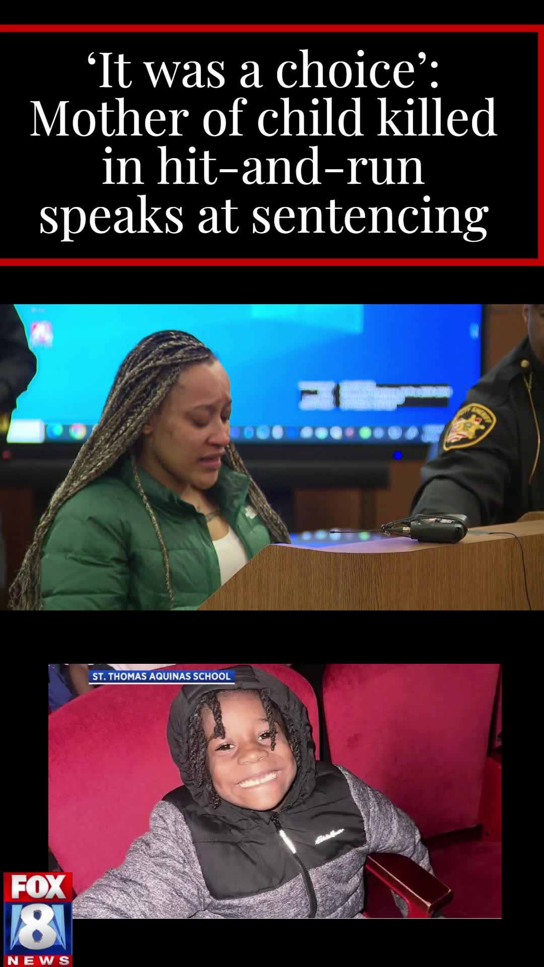 Mother of child killed in hit-and-run speaks at sentencing – Fox 8 ...