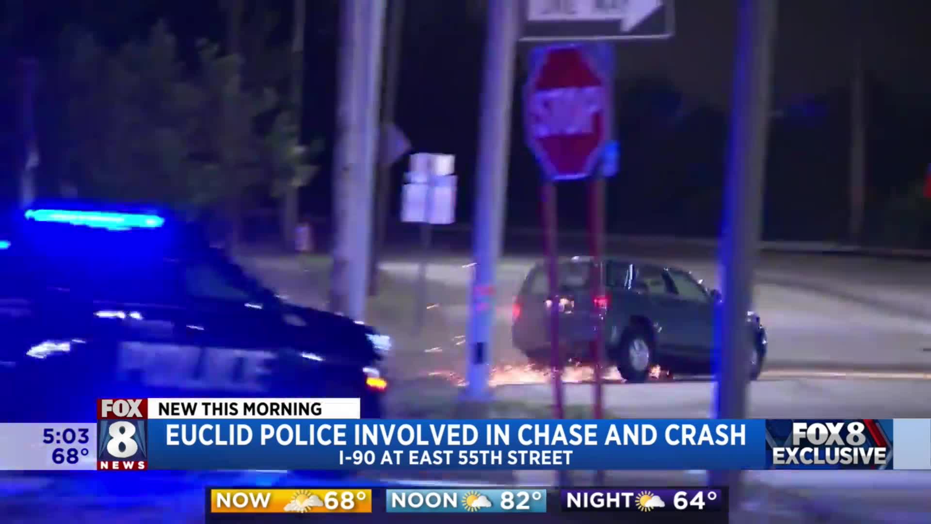 SEE IT: High-speed chase ends in crash onto bike path – Fox 8 Cleveland WJW