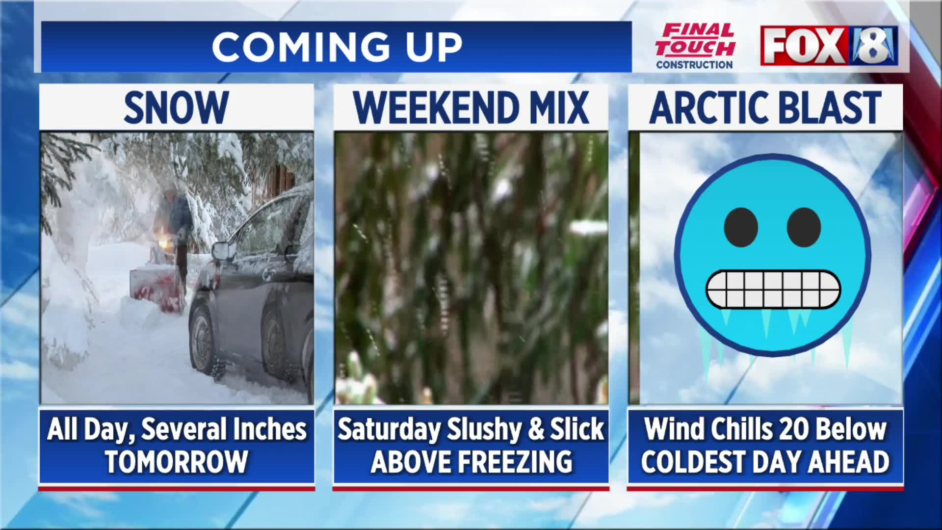 TRACKING: Arctic blast will bring coldest temps of the season – Fox 8 ...