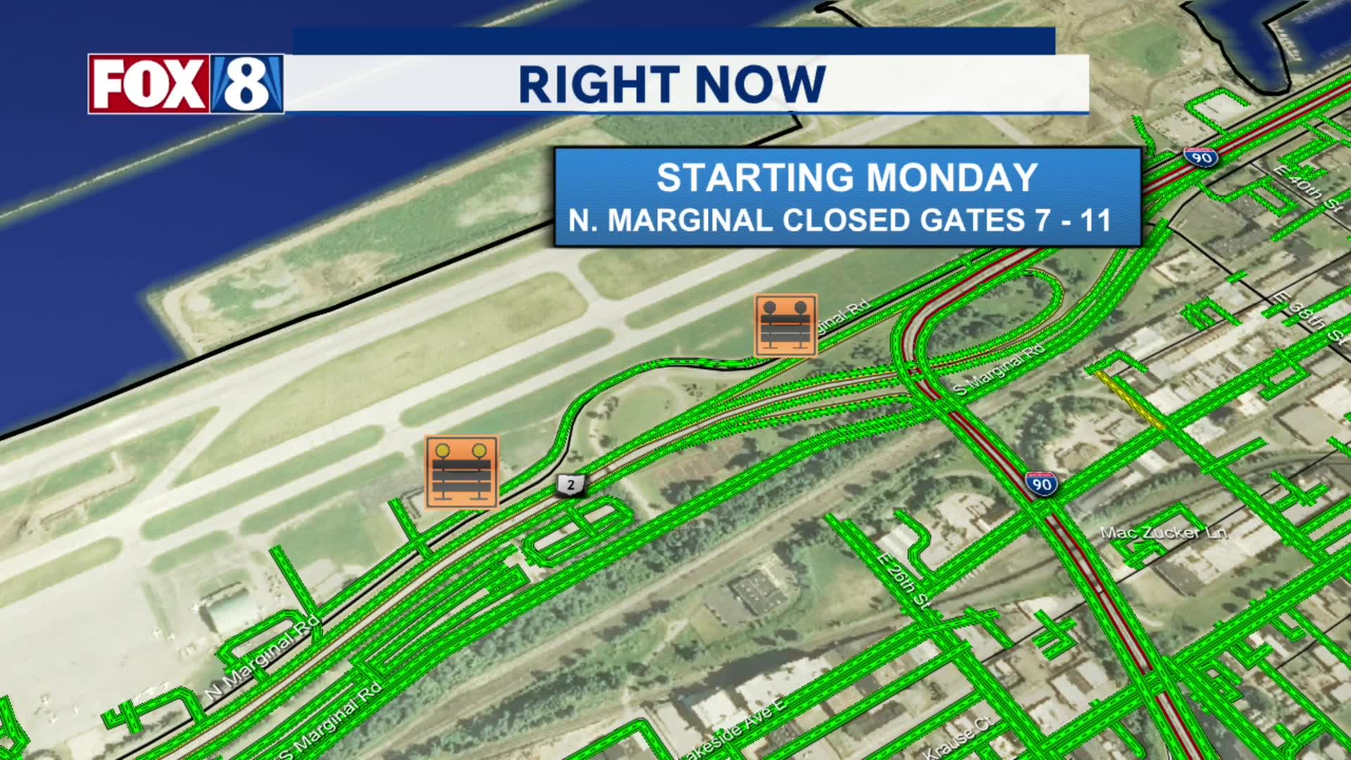 TRAFFIC ALERT: N. Marginal closures starting Monday – Fox 8 Cleveland WJW