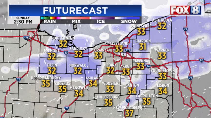Timing on snowfall this Sunday – Fox 8 Cleveland WJW