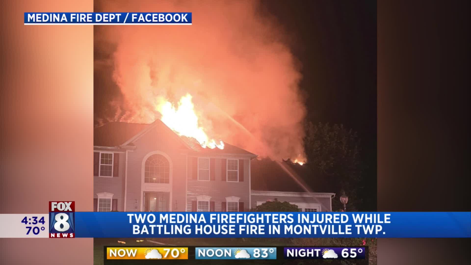 Two Medina firefighters injured in house fire – Fox 8 Cleveland WJW