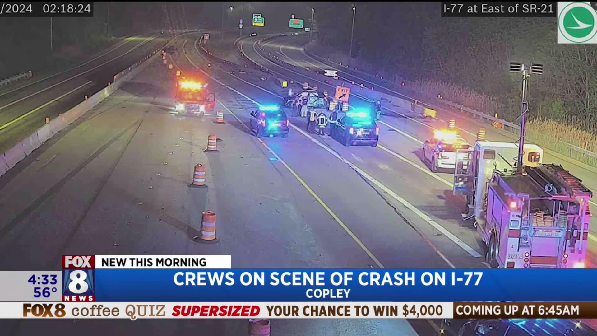 Overnight crash on I-77 – Fox 8 Cleveland WJW