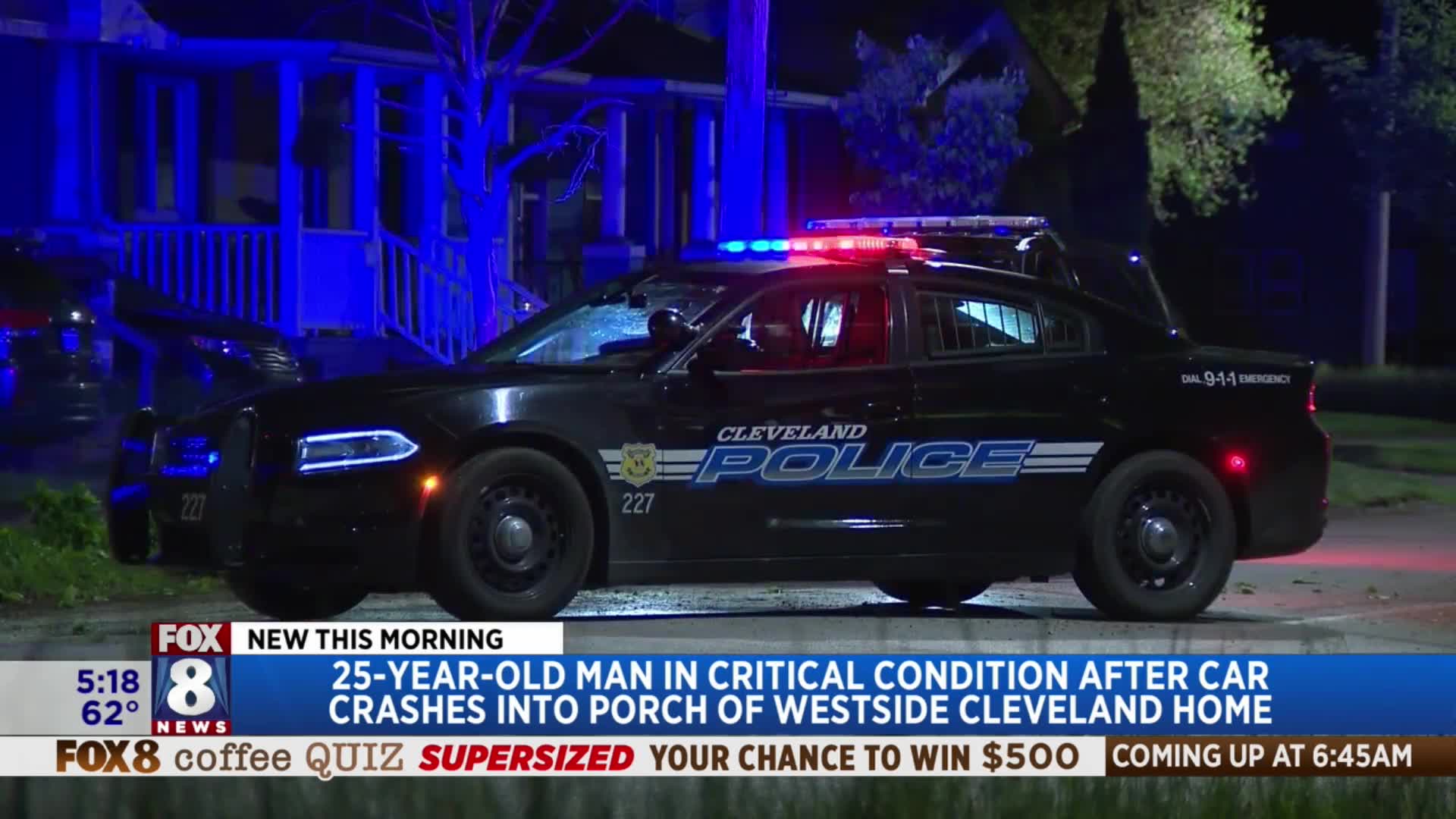 Man thrown from car in crash, lands under house porch – Fox 8 Cleveland WJW
