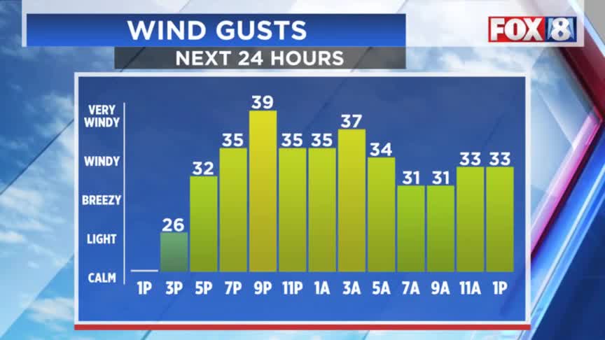 Windy day ahead of scattered snow showers – Fox 8 Cleveland WJW