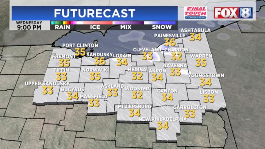 Timing on rain, freezing rain and snow – Fox 8 Cleveland WJW