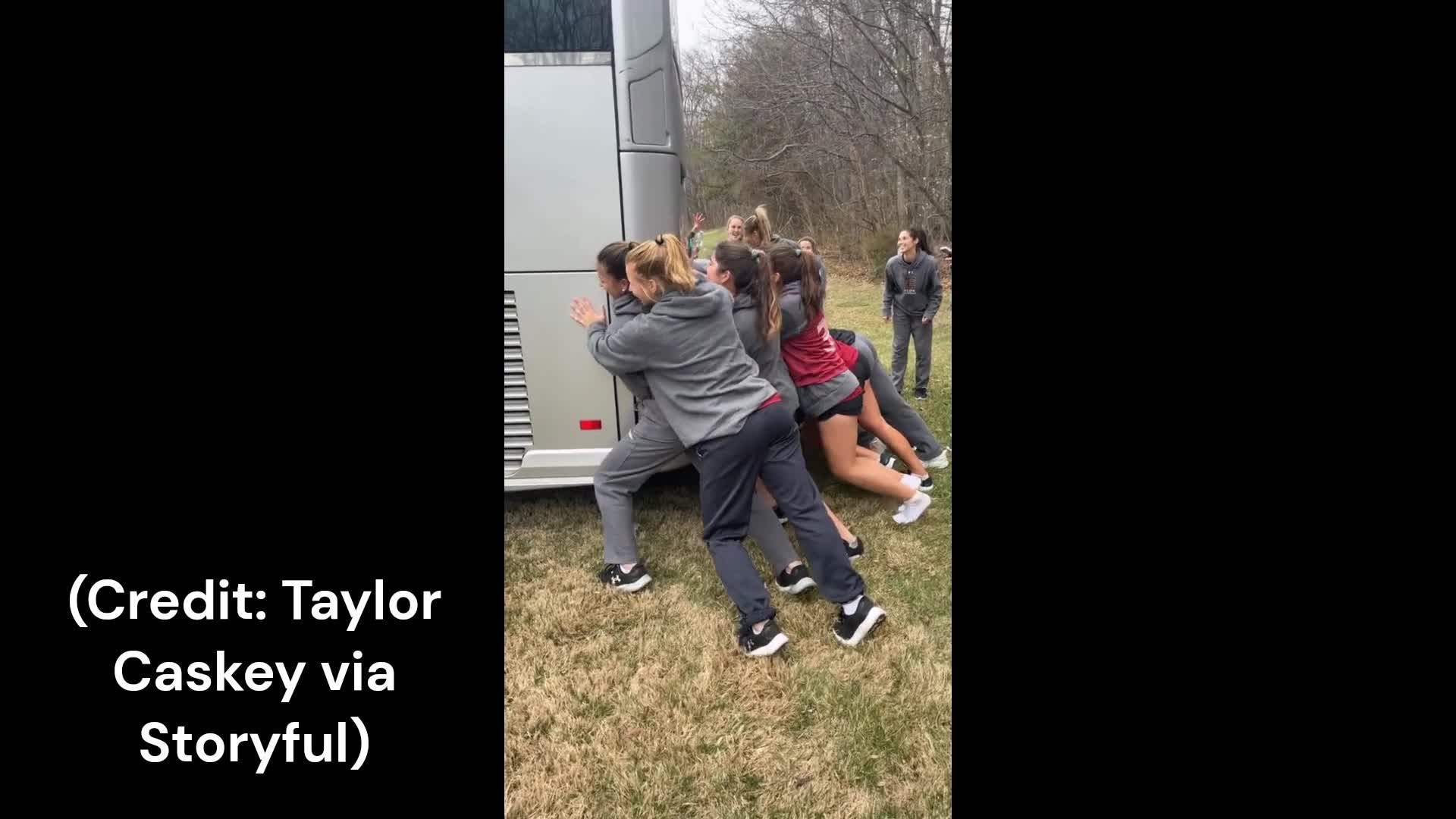 ‘Girl Power’ Women’s lacrosse team helps push bus unstuck Fox 8