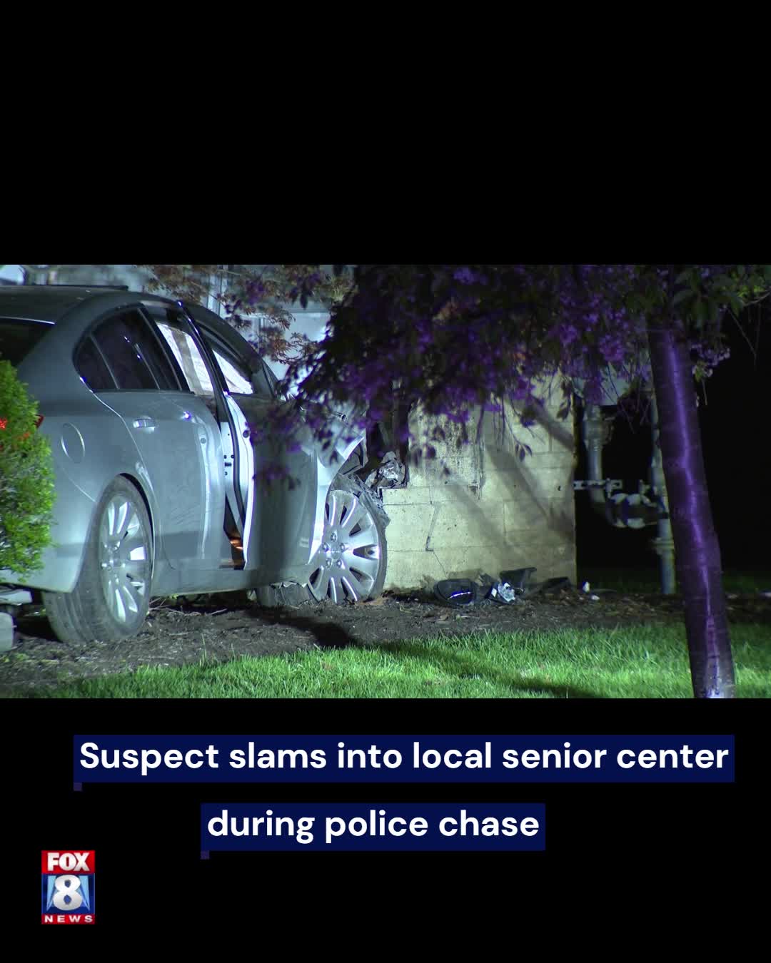 VIDEO of SCENE: Suspect crashes into local senior center – Fox 8 ...