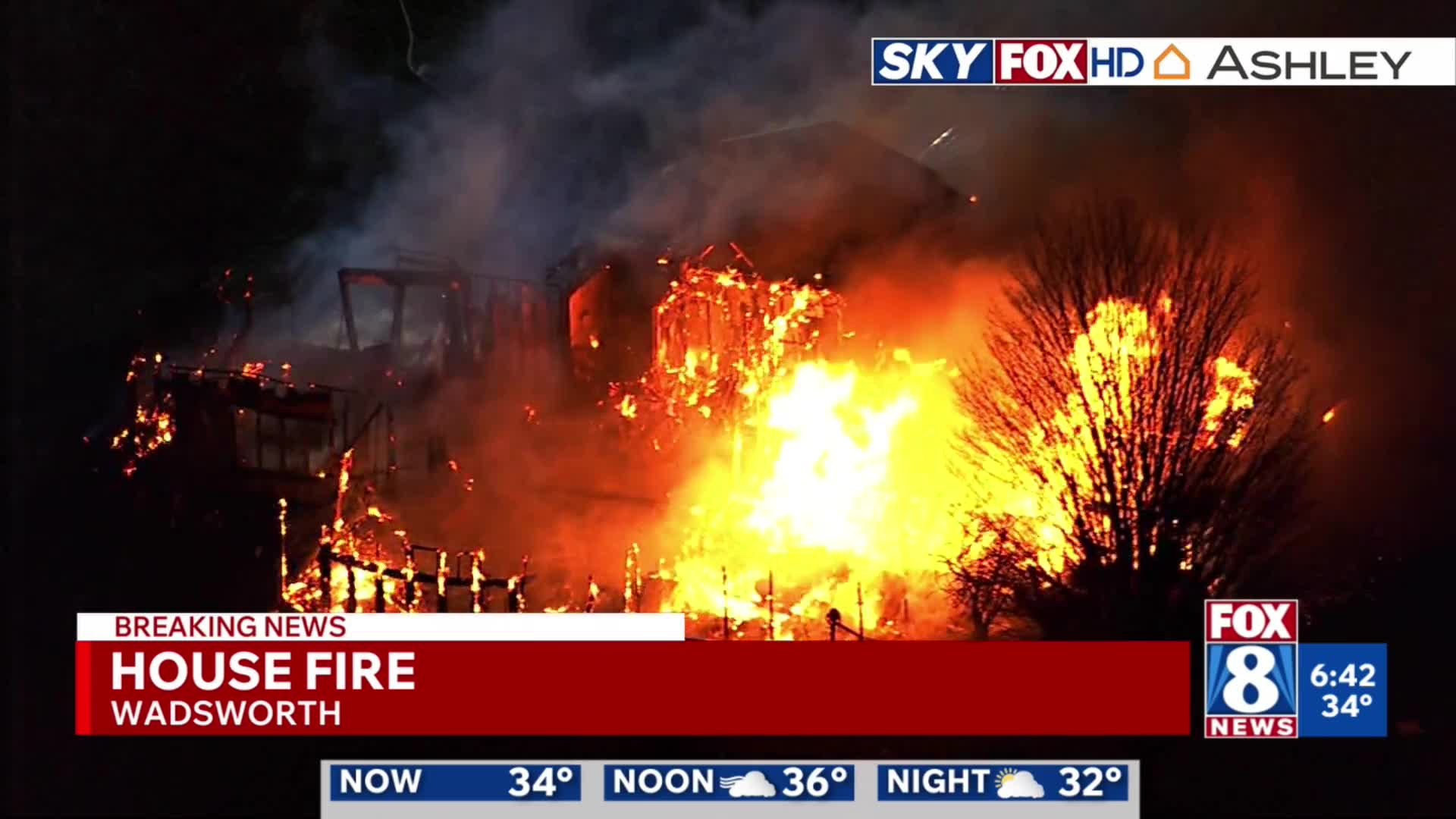 Crews battle large fire in Medina County – Fox 8 Cleveland WJW