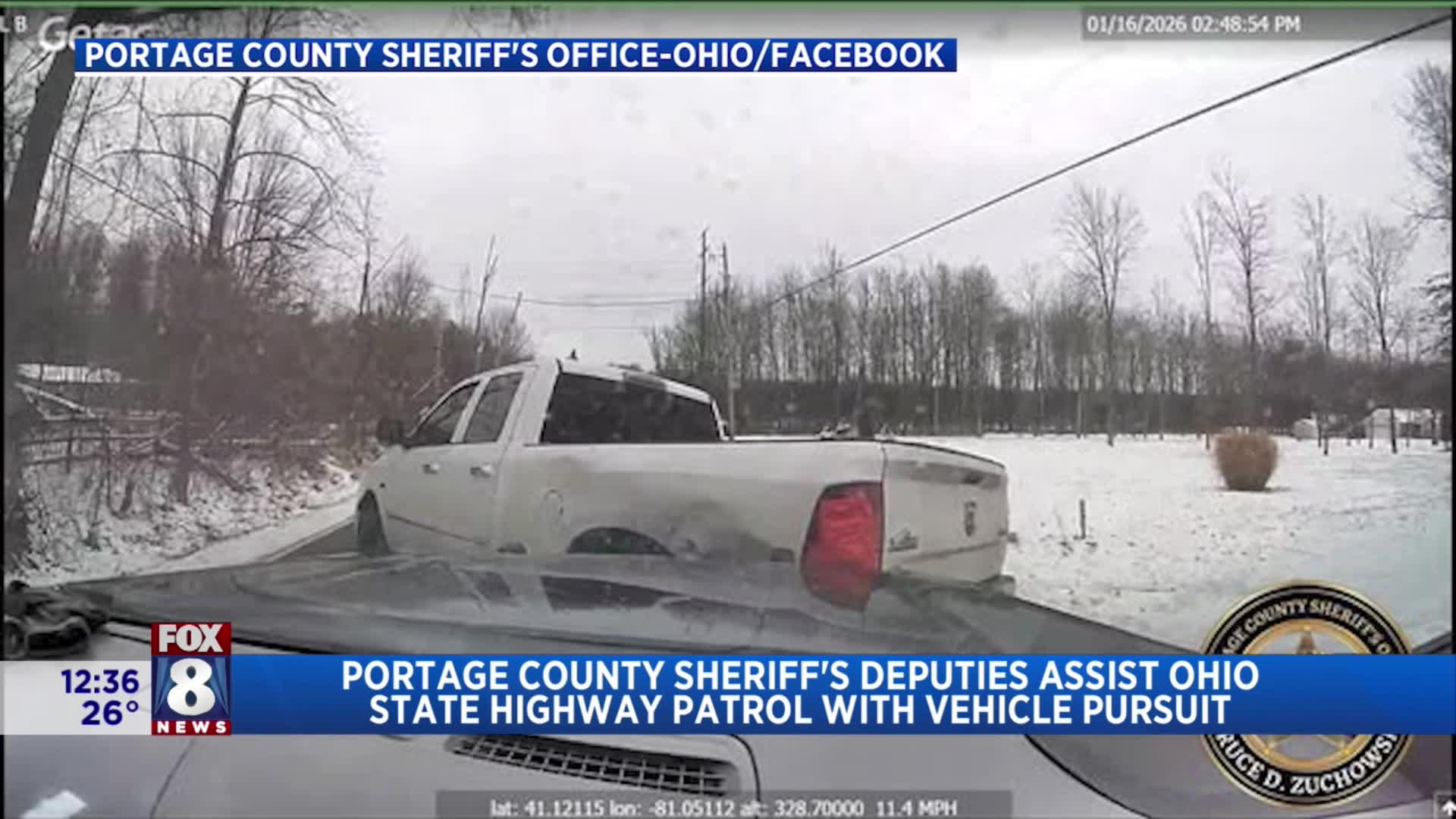 Two arrested after pursuit ends with vehicle in ditch – Fox 8 Cleveland WJW
