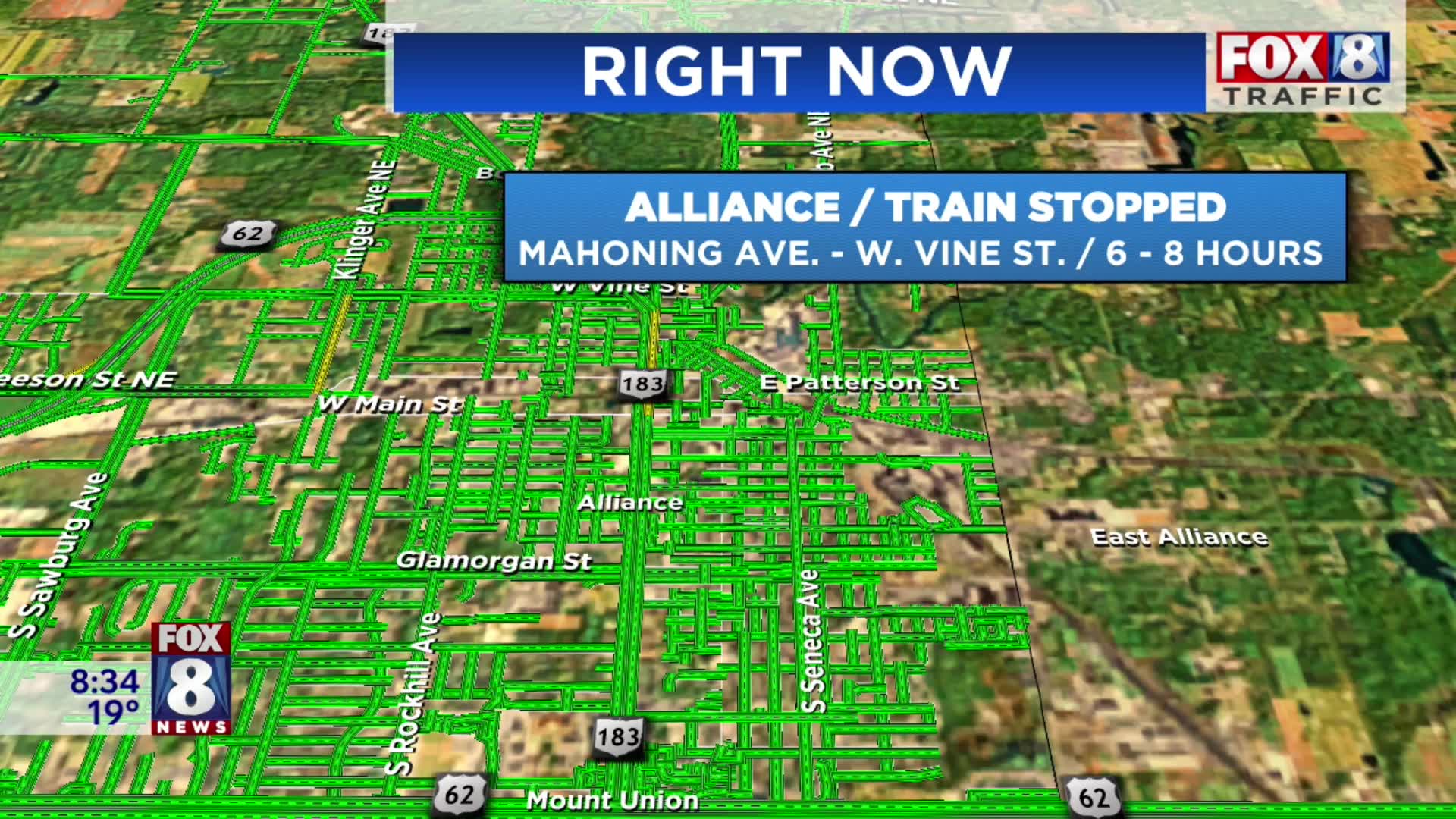 Train off wheels in Alliance, blocking intersection – Fox 8 Cleveland WJW