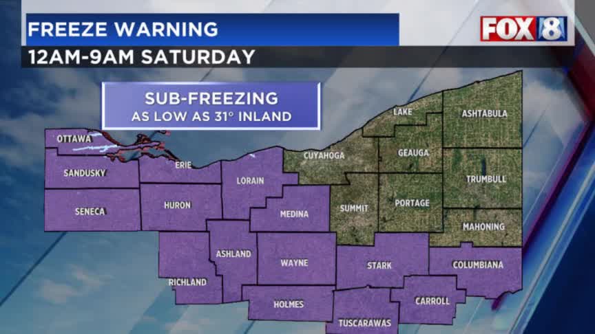 Freeze Warning, lake effect rain in NE Ohio – Fox 8 Cleveland WJW