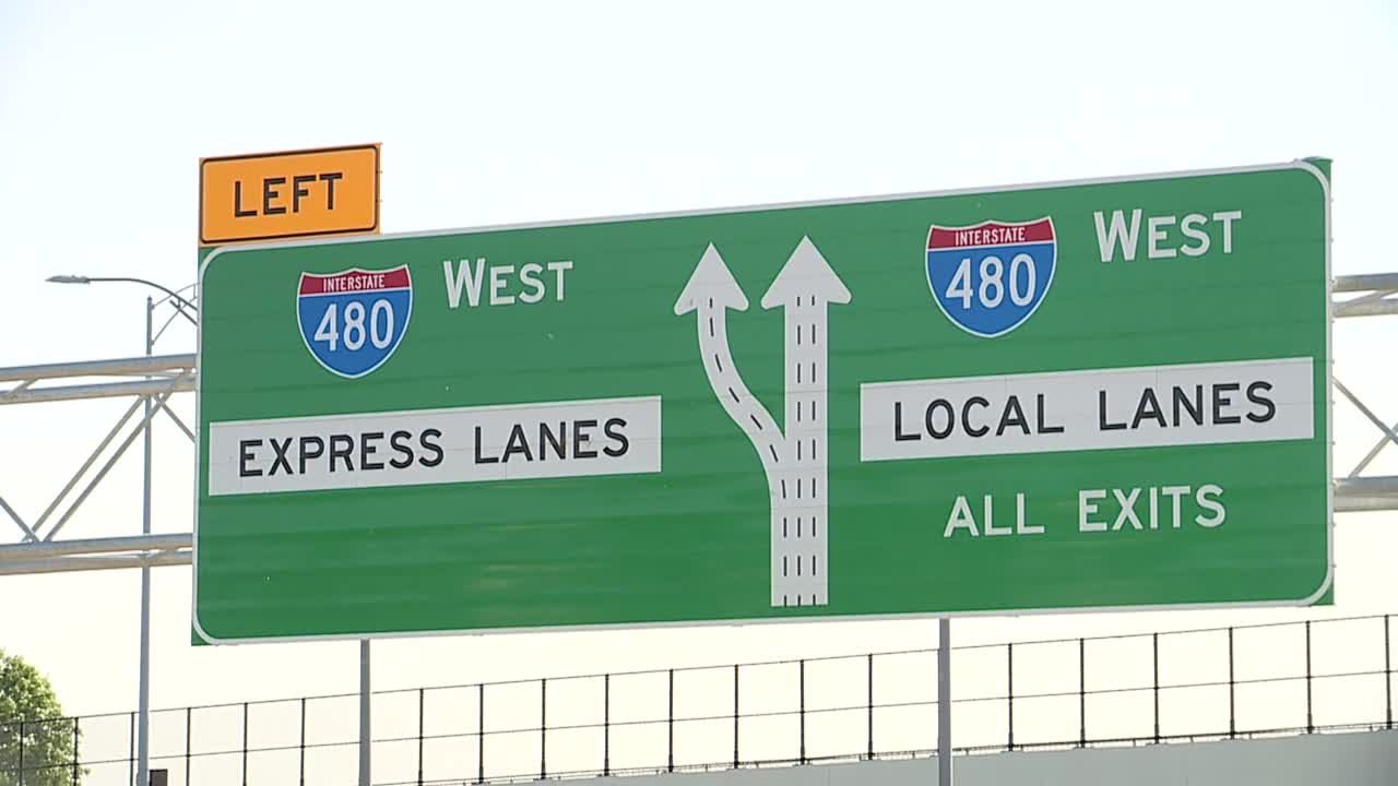 I480W Valley View Bridge express lanes open Monday Fox 8 Cleveland WJW