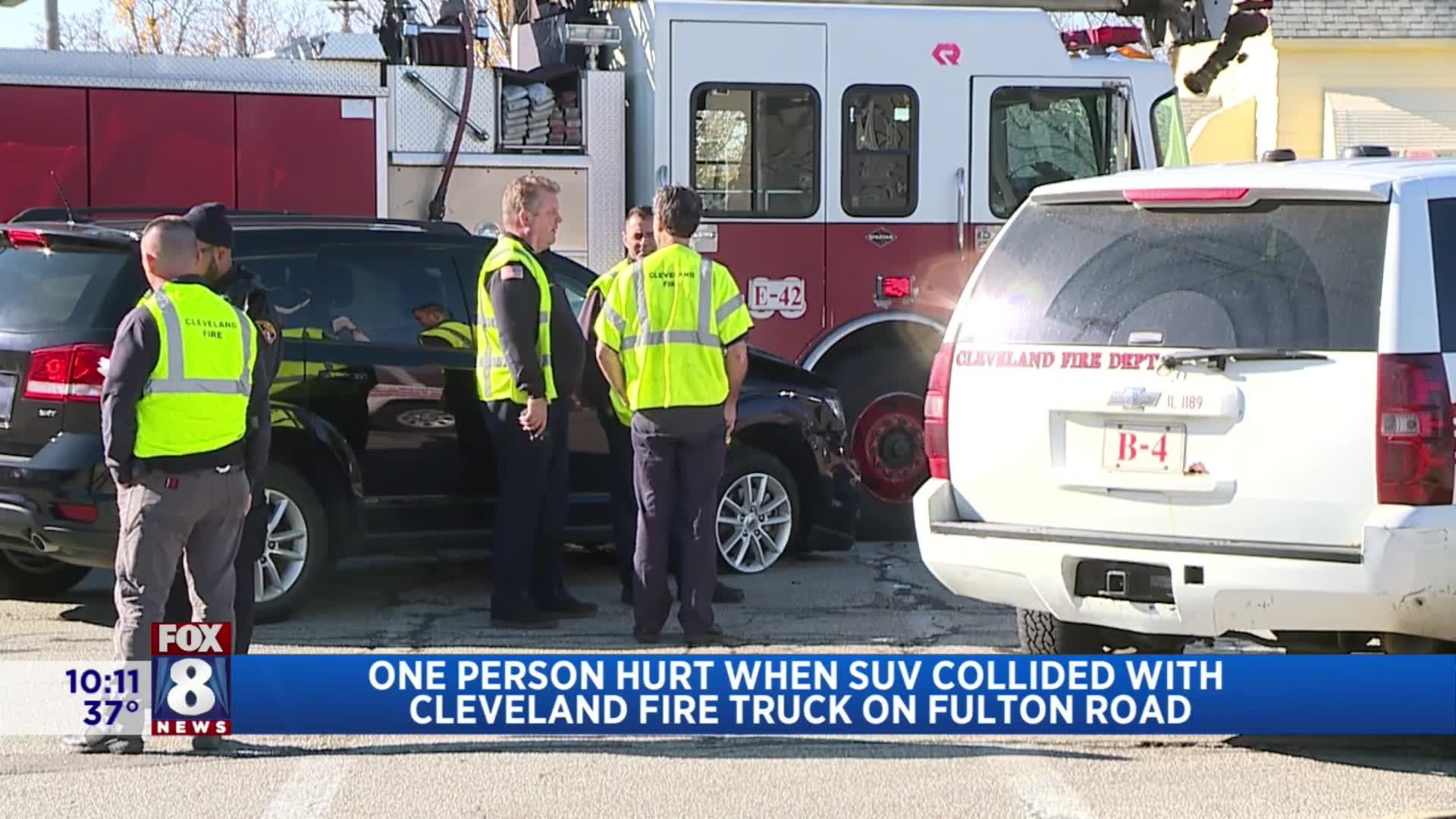 Cleveland fire truck involved in crash that injured 1 – Fox 8 Cleveland WJW